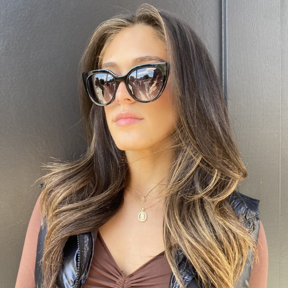 BCBG Black/Grey Cat Eye Sunglasses